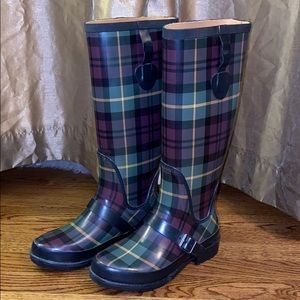 L.L. Bean • NWOT Wellies in Plaid